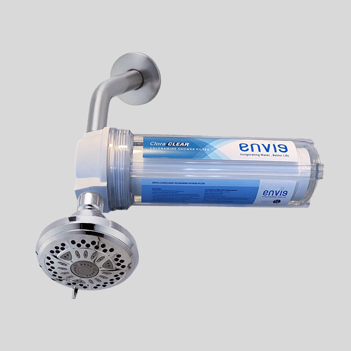 Envig CloraClear Chloramine & Hydrogen Sulfide Shower Filter