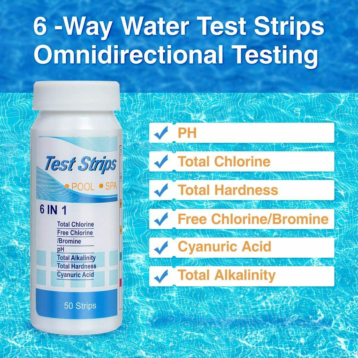 Envig 6-in-1 Pool Spa Water Test Strip