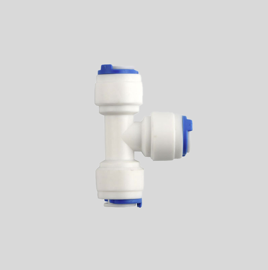 Paquete de 3 filtros de agua RO de conexión rápida tipo T de 1/4 pulgadas OD