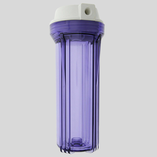 Pack of 2 Water Filter Clear Housing Standard 10" Reverse Osmosis RO/DI 1/4" Port